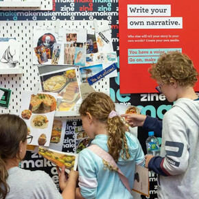 Zine lounge, exhibition view. Courtesy of the Museum of Australian Democracy