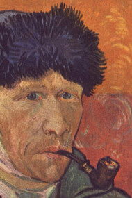 Vincent Van Gogh; Autorretrato con oreja vendada, 1889 (detalle)