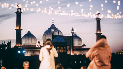 The Masjid-e-Jehan-Numa, commonly known as the Jama Masjid of Delhi, is one of the largest Sunni mosques in India