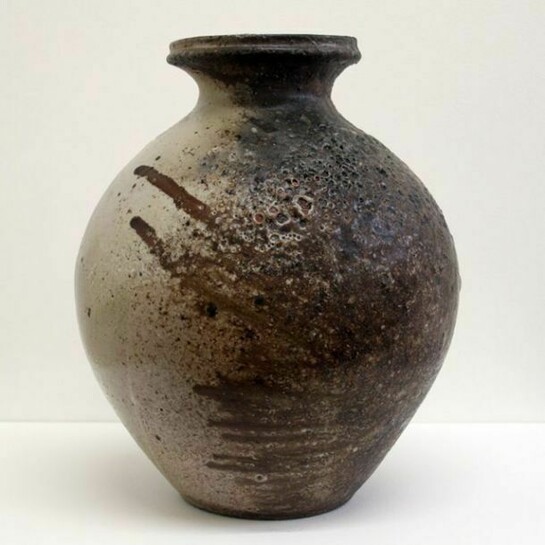 Svend Bayer, large wood fired stoneware vessel