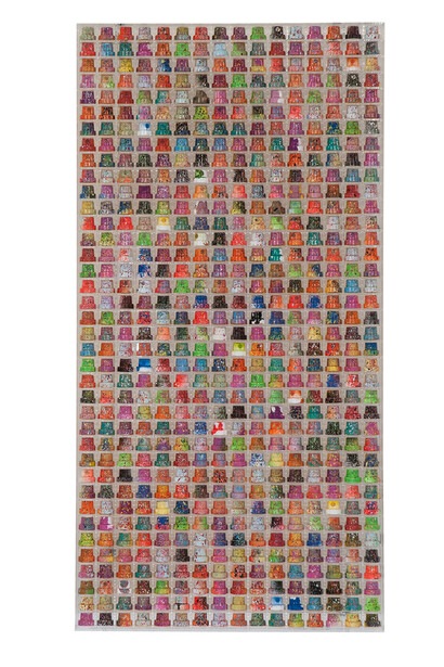 Omar Hassan, Cap 608, 2015, Mixed media, 82 x 42 cm © Omar Hassan/ContiniArtUK