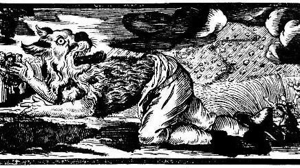 A German woodcut of a werewolf from 1722