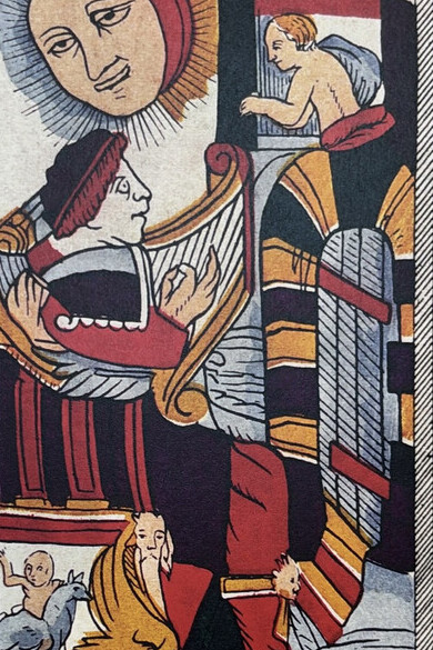 Unknown, Tarot anonyme de Paris, France, I7th Century. Retrieved from Hundley, J., Slinger, P., Fiebig, J., & Kroll, M. (2021). Tarot. Taschen