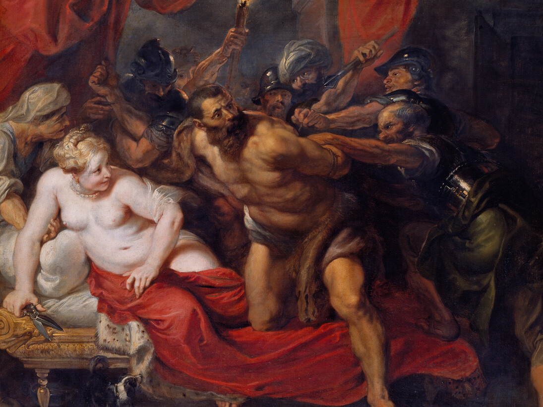 Peter Paul Rubens, Cattura di Sansone, 1614-20. Olio su tela, 118x132 cm. Monaco, Alte Pinakothek, Bayerische Staatsgemäldesammlungen
