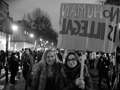 Trump era Muslim ban protest, London, United Kingdom, 2017