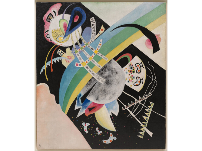 Circles on Black (Krugi na Chyomom) (Kreise auf Schwarz), 1921, oil on canvas, 136.5 x 120 cm