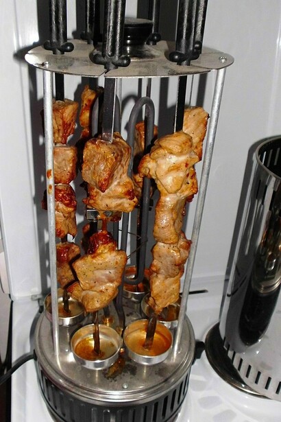 A popular Uzbek dish called shashlik