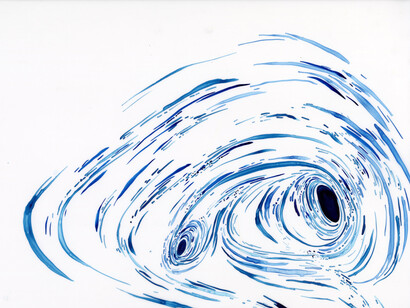 Lia Halloran, WS384 (detail), 2022. Ink on duralar, 14 x 17 in (35.6 x 43.2 cm). Courtesy of Luis De Jesus Gallery
