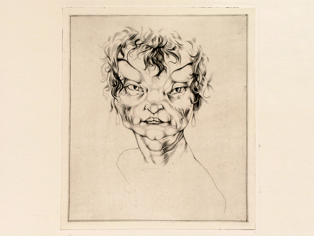 Eddy Smith, Lou􀀀, from the portfolio Die schwarze Mappe ["The Black Folder"], 1924, Etching, 15 1/4 x 11 1/2 inches (38.7 x 29.2 cm) - sheet, Initialed, titled & dated on recto. Ubu Gallery, New York