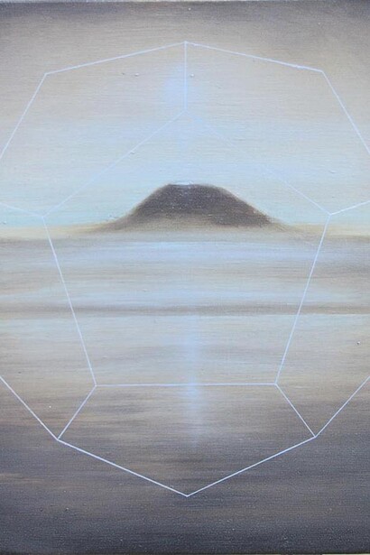 Edouard Wolton, Mirage/dodécaèdre/élément ether (detail), 2012, acrylic and oil on canvas, 60 x 40 cm, Courtesy Galerie Les filles du calvaire