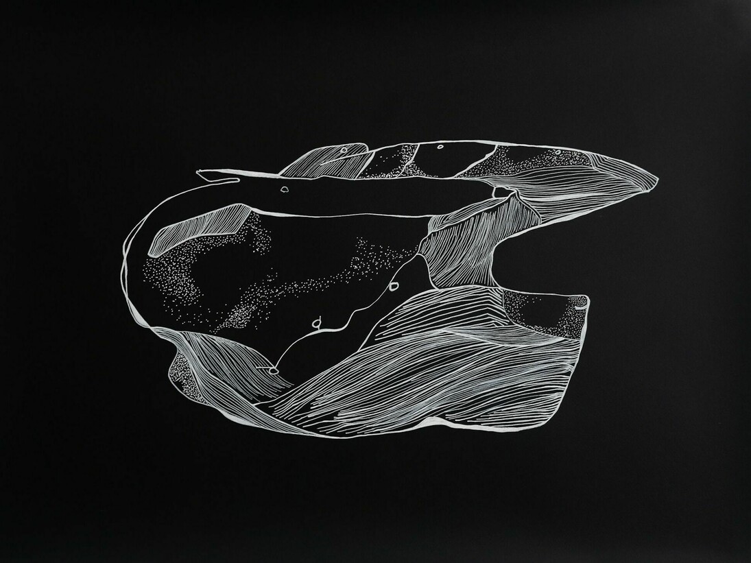 Rita Alaoui, Objet Trouvé No.16, 2016, acrylic on pa…er, 50 x 70cm. Courtesy of Tiwani Contemporary