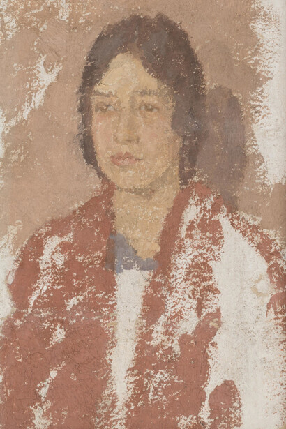 Gwen John, Girl in a red shawl, ca. 1910-1920. Courtesy of Michael Werner Gallery