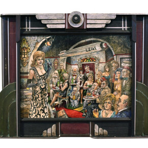 Harold Fox- Bullets and Wine. Courtesy of La Luz De Jesus Gallery