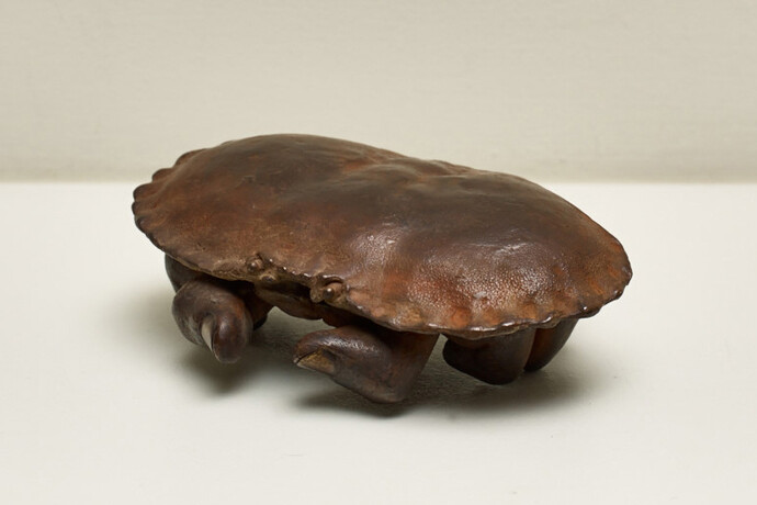 Crab (Cancer Pagorus), 2015. Patinated bronze 5 x 15 x 10 cm. Edition of 4. Courtesy the artist and Frith Street Gallery, London. Photography by Steve White.