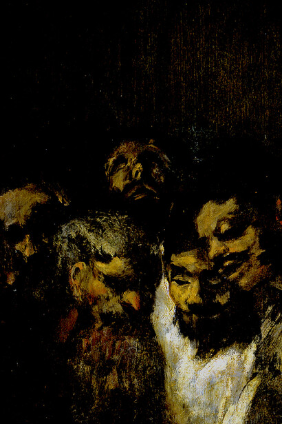 Pinturas negras: «Hombres riendo» (detalle)