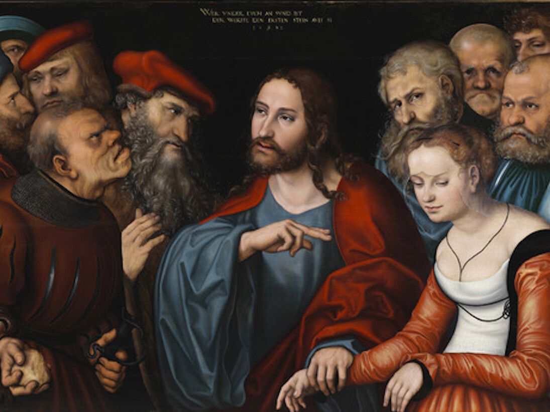 Lucas Cranach the Elder , Jesus and the Woman caught in Adultery, 1532, Szépművészeti Múzeum / Budapest, 2017/ Foto: Dénes Józsa