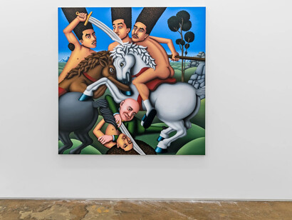 Jake Troyli, Collision course, exhibition view. Courtesy of Monique Meloche Gallery