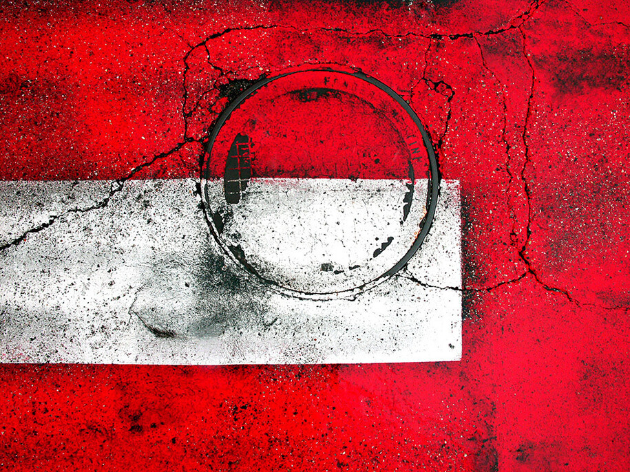 Franco Fontana, Asfalti, Modena – 29, 2005 ©Franco Fontana