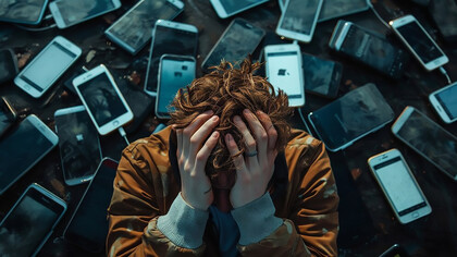 A person affected by social media misinformation and its impact