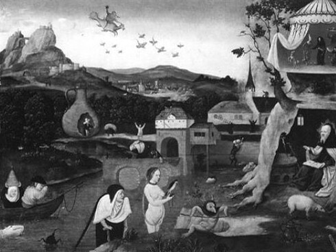 La cuántica y metafísica coinciden en plantear la importancia del observador o de la presencia para percibir y crear la realidad, sabiendo que no existe separación entre el todo y el uno que somos. Discípulo de Hieronymus Bosch (h. 1450-1516) «La tentación de San Antonio», 1525. Óleo sobre tabla. Staatsgalerie Stuttgart, Alemania