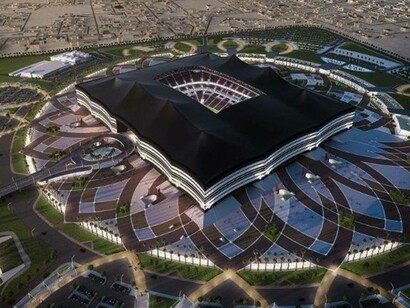 Al Bayt Stadium in Al Khor, Qatar is a 60,000-capacity stadium that is set to host the opening match of the FIFA World Cup 2022