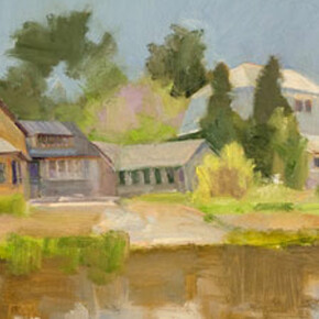 Rodger Bechtold, Shore cottages (detail). Courtesy of Anne Loucks Gallery