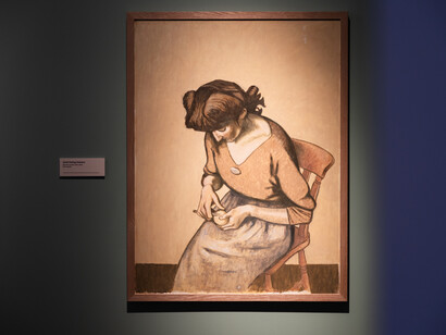 Norman Cornish, A life in sketchbooks, exhibition view. Courtesy of the Bowes Museum