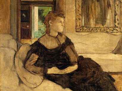 Edgar Degas, Madame Théodore Gobillard (Yves Morisot, 1838–1893), olio su tela, 1869, The Metropolitan Museum of Art, New York, US