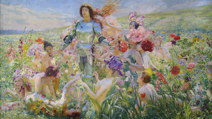 «Le Chevalier aux Fleurs» (1894), Georges Rochegrosse: Parsifal en el jardín mágico de Klingsor