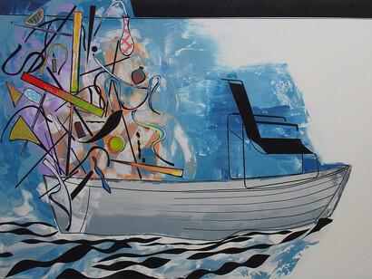 David Ben White, The Future, 2014, mixed media, 122 x 178 cm