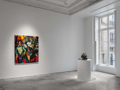 Jameson Green, Look back, and smile on perils past, vue de l'exposition. Avec la courtoisie de Almine Rech