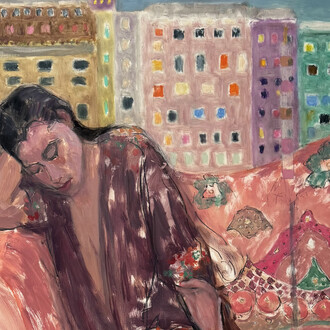 Tracy Burtz, Five flights up (detail), 2025. Courtesy of the Painting Center