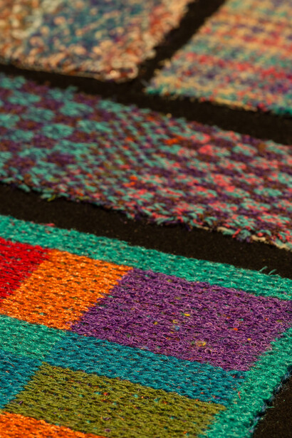 Dettagli dell’installazione progettata da Luca Missoni e Angelo Jelmini