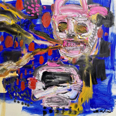 Takuma Tanaka, Screaming, 2022, oil on canvas, 72.7x53 cm. Courtesy of the artist and The Wall Art Gallery