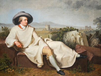 Johann Heinrich Wilhelm Tischbein. Goethe in der roemischen campagna
