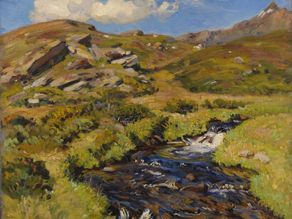 Wilfrid Gabriel de Glehn, Gwendreath stream above Kennack Sands, 1925, oil on canvas