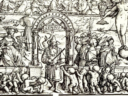 Hans Holbein il giovane, dettaglio della Tabula Cebetis 