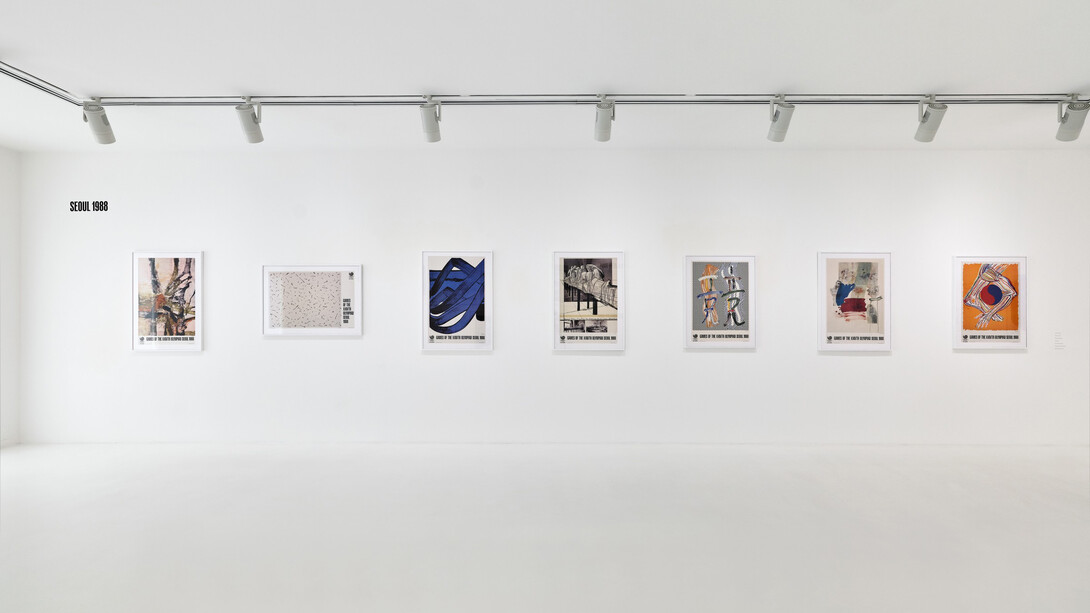 Various artists, The art of the Olympics, exhibition view. Courtesy of Gagosian Gallery 