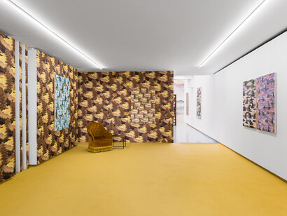 Exhibition view, «Imitation Sand», solo show by Neil Raitt.Valentin, Paris, France. 2018.© Photo: Grégory Copitet / Courtesy of the artist and Valentin, Paris