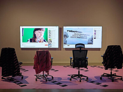 Verschiedene künstler, Screen time. Leipziger videokunst seit 1990, ausstellungsansicht. Mit freundlicher genehmigung des Museums der bildenden Künste Leipzig