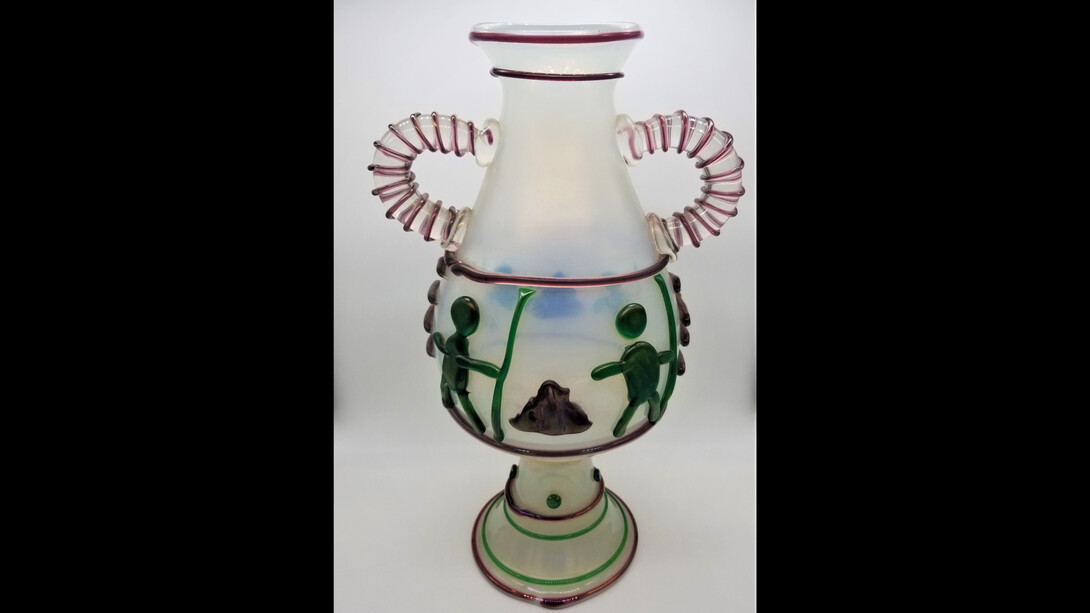 Renato Anatrá Vase, c. 2000's, hand blown glass, 19.75x12.25x9.75 inches. Courtesy New River Fine Art