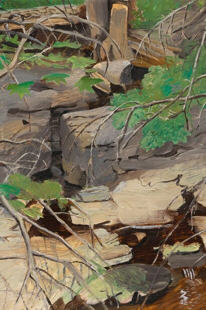 Kent O’Connor, Maine waterfall, 2024. Courtesy of Matthew Brown Gallery