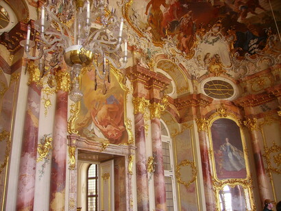 The interiors reflect the power and artistic taste of the prince-bishops