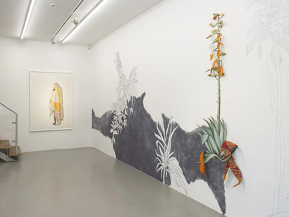 Ishita Chakraborty, I recall the forest inside me, exhibition view. Courtesy of Galerie Peter Kilchmann