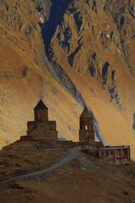 Stepantsminda, in the north of Georgia