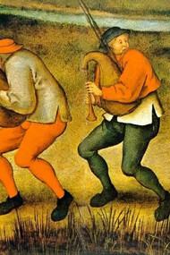 La peste dansante de 1518. Cet été là, une épidémie saisit une partie de la population qui se mit à danser frénétiquement durant des jours, sans s'arrêter © Brueghel le Jeune