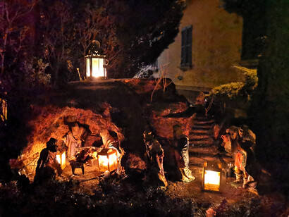 Pesebre en Sueglio, provincia de Lecco, Lombardia, Italia