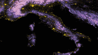 L'inquinamento luminoso dell'Italia