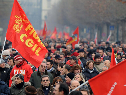 Manifestazione dei sindacati