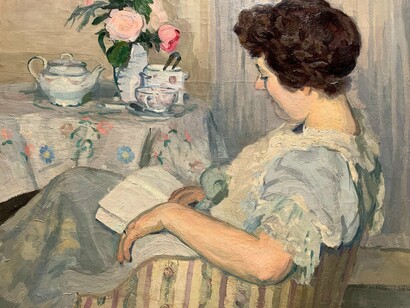 "Alice lisant à côté d’une tasse de thé", Roger de La Fresnaye, olio su tela, 1907